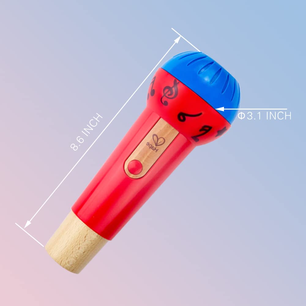 Hape Mighty Echo Microphone | Battery-Free Voice Amplifying Microphone Toy for Kids 1 Year & Up, Red, Model Number: E0337 - Medaid International