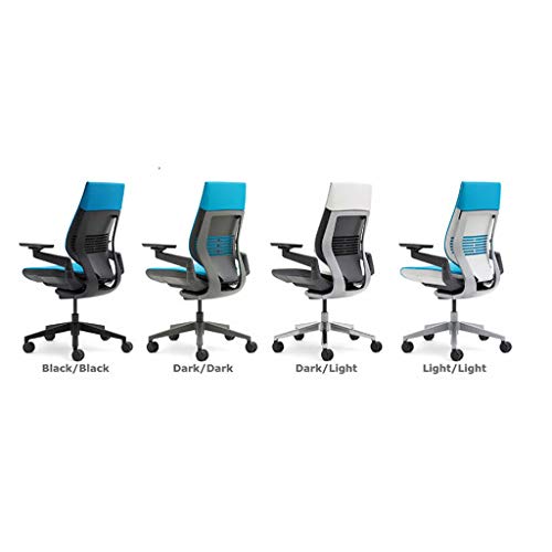 Steelcase Gesture Office Chair - Cogent: Connect Malt Fabric, Medium Seat Height, Shell Back, Light on Light Frame, Lumbar Support - Medaid International