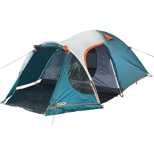 NTK Indy GT 4/6/8 Person Outdoor Tent for Camping | Camping Tent with Extended Front & Canopy| 100% Waterproof Dome & Breathable Mesh | 3 Season Tent | Easy Setup Tent - Medaid International