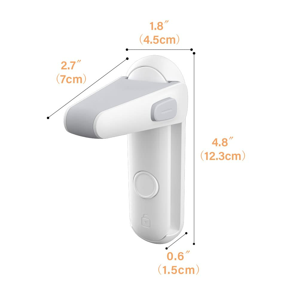 Door Lever Locks for Childproof & Petproof, Door Handle Locks for Toddlers, Baby Door Safety Locks for Toddlers (White) - Medaid International
