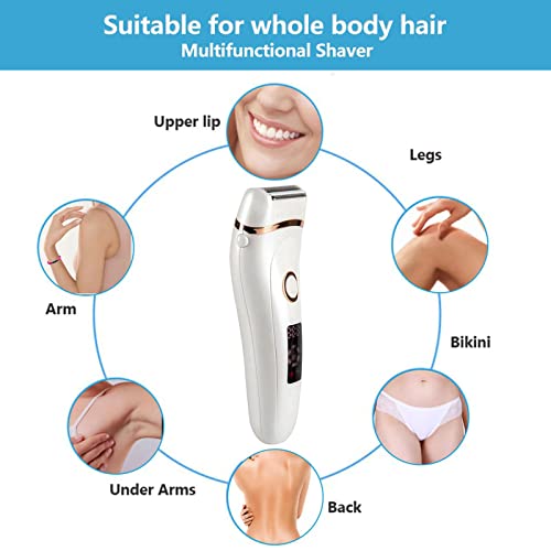 XGZ - Rechargeable Wet & Dry Electric Shaver with LED Indicator, 3-in-1 Bikini Trimmer