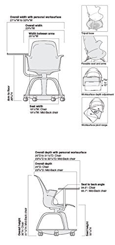 Steelcase Node Multipurpose Chair: Tripod Base - Standard Carpet Casters - Medaid International