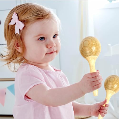 GXGM Pack of 2 Mini Wooden Maracas for Children DIY Rumba Shaker Hammers Egg Shaker Kids Maracas Rattles, Aab, M - Medaid International