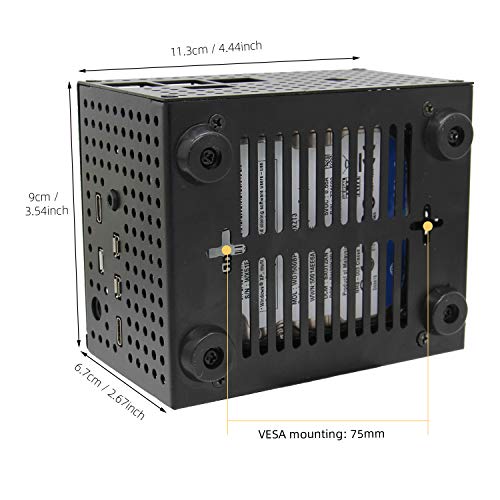 Geekworm - Raspberry Pi 4 Metal Case + Power Switch + Cooling Fan - Supports X825 2.5" SATA SSD/HDD Shield & X735