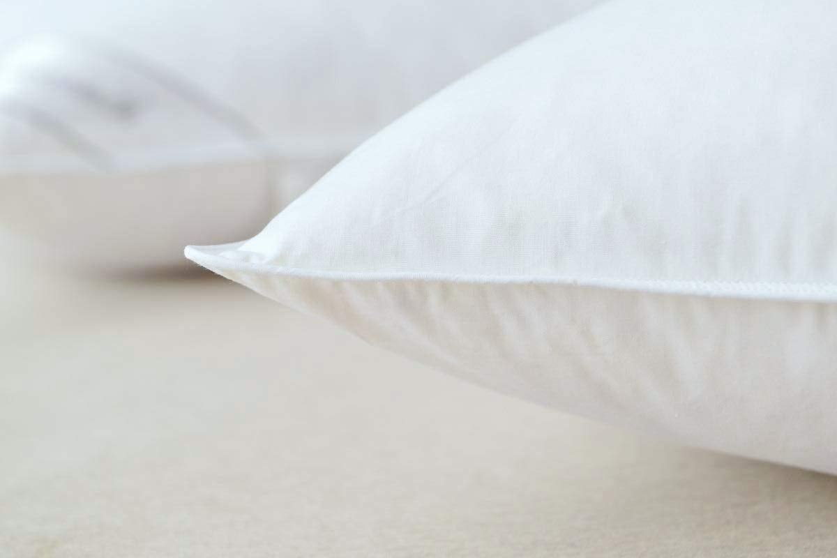 Eastwarmth Goose Down Feather Hotel Collection Bed Pillow for Sleeping,100% Cotton Cover,Medium Firm,Soft Support Standard Size(20X26IN) 1 Pack - Medaid International