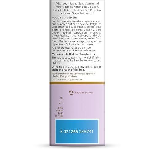 Perfectil Vitabiotics Multivitamin | Hair Growth and Thickening Formula | Supports Thicker, Healthy Hair | Vitamin D, E, Collagen, Biotin, and More - Medaid International