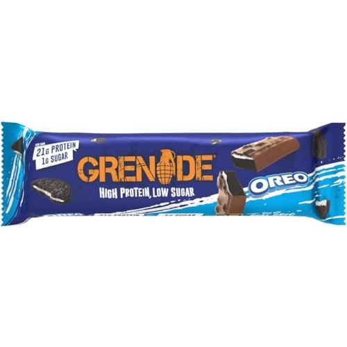 Grenade High Protein, Low Sugar Bar, Vanilla, 12 x 60g - Oreo - Medaid International