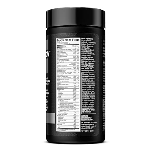 MuscleTech Platinum Multivitamins for Men & Women - Multi-Vitamin Supplement for Immune Support - 18 Vitamins & Minerals, Vitamin A C D E B6 B12 - Daily Workout Supplements for Men - 90 Capsules - Medaid International