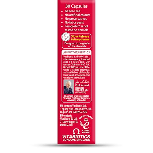 Feroglobin Vitabiotics Organic Vitamin and Mineral Capsules 30 Capsules - Medaid International