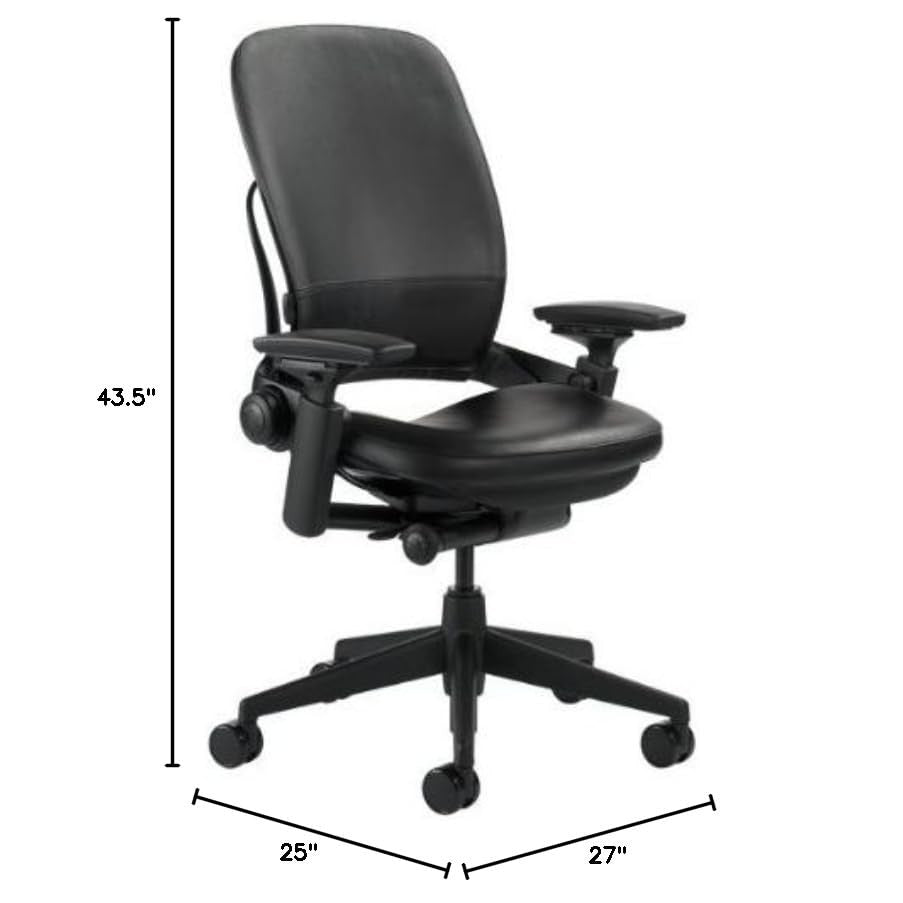 Steelcase Leap Office Chair, Black Frame and Black Leather - Medaid International