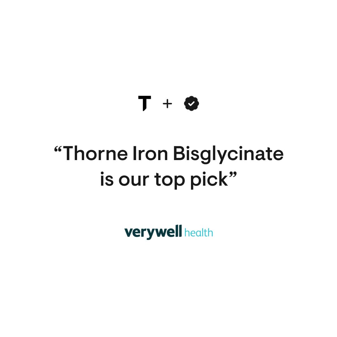 THORNE - Iron Bisglycinate - 25 mg Iron Supplement for Enhanced Absorption Without Gastrointestinal Side Effects* - NSF Certified for Sport - Gluten-Free - 60 Capsules - Medaid International