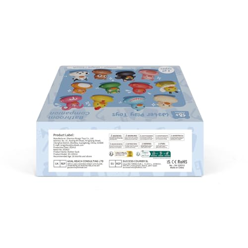 12PCS Rubber Ducks,Toddler Bath Toys,No Hole Bathtub Toys,Baby Pool Toys for 18 Months and Older - Medaid International