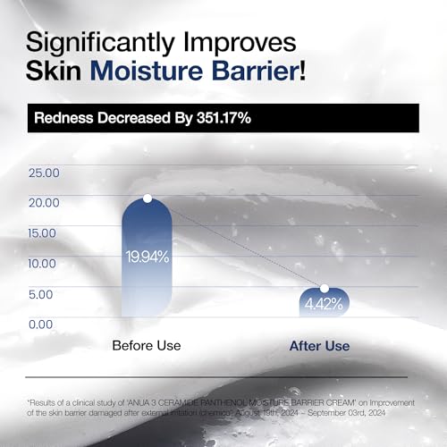 ANUA 3 Ceramide Panthenol Moisture Barrier Cream, Hydrating Face Moisturizer for Normal Skin, Panthenol, Ceramide, Centella for Skin Barrier Non Comedogenic, Korean Skincare (100ml/ 3.38 fl. oz.)|B0DCBPWGBS