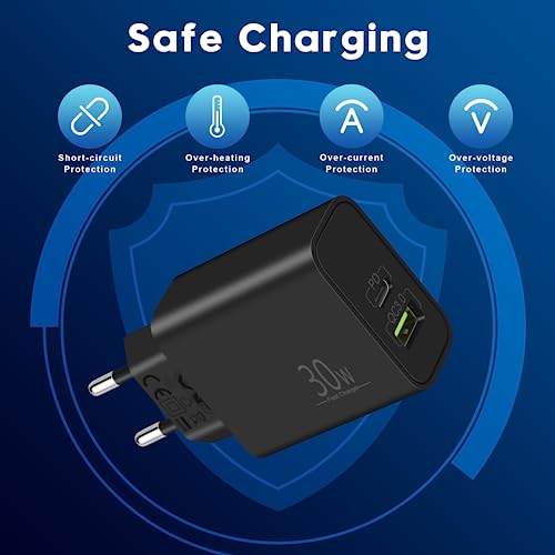 MatauMahi - 30W USB-C Charger With 2M Type C Cable, Quick PD Adapter