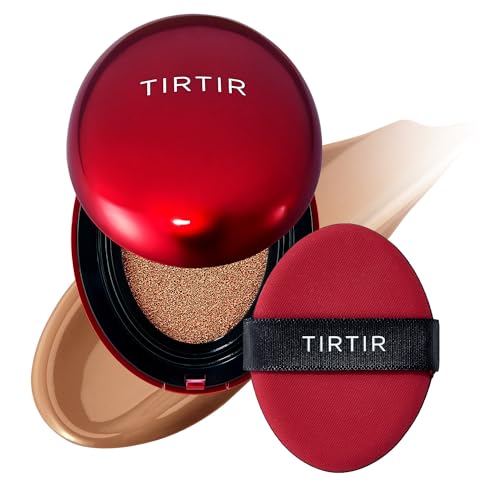 TIRTIR Mask Fit Red Cushion Foundation | Japan's No.1 Choice for Glass skin, Long-Lasting, Lightweight, Buildable Coverage, Semi-Matte (23N Sand, 0.63 Fl Oz (Pack of 1)) - Medaid International