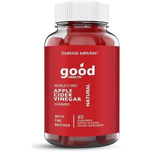 Oladole Apple Cider Vinegar Gummies with Mother - 60 Gummies | Delicious ACV Supplement for Weight Management, Digestion, Detox, Immune Health | Enriched with Vitamin B12, B9, Pomegranate, Beetroot - Medaid