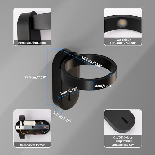 Klighten - LED Indoor Wall Light, Rotatable, 3000K/4000K, Modern Design