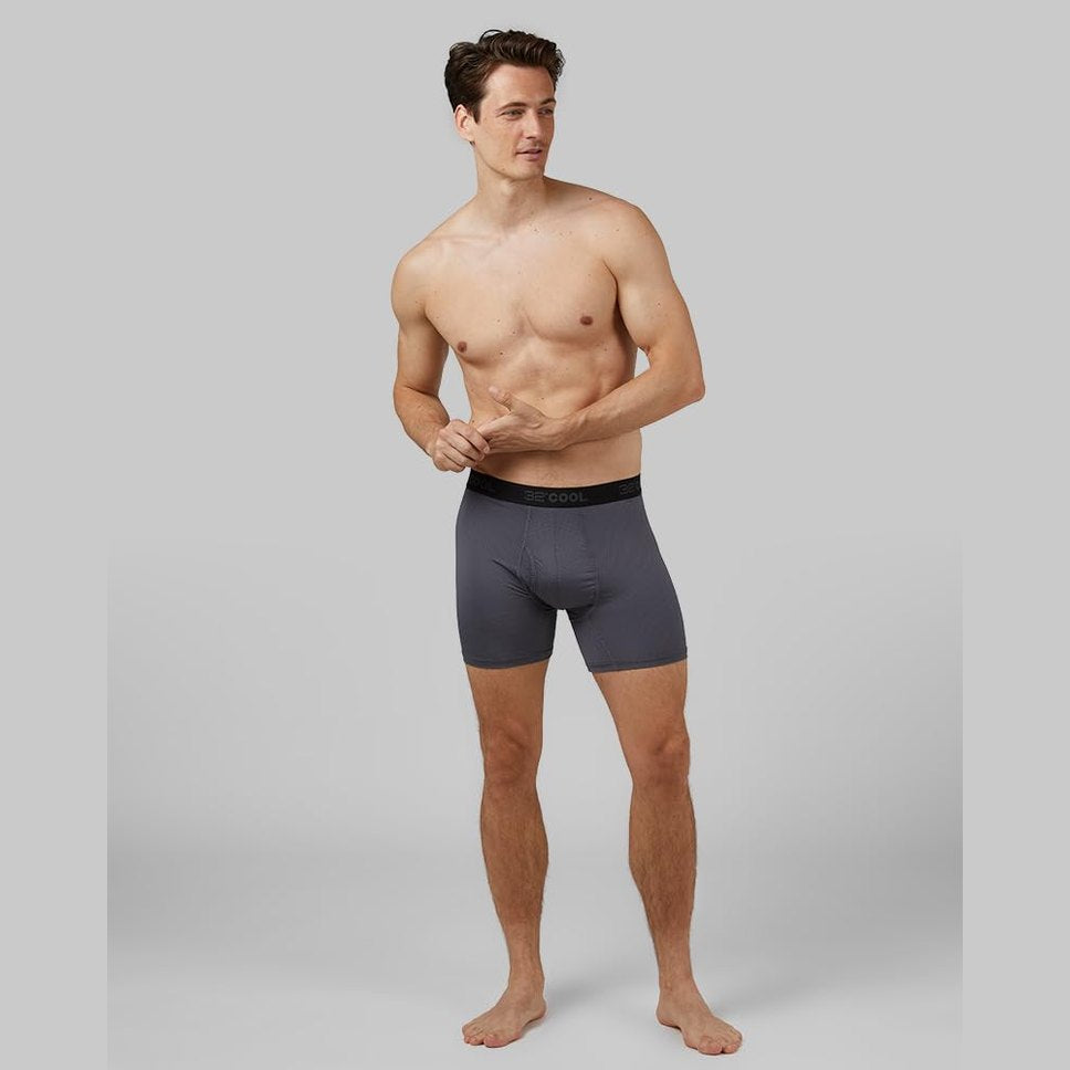32 Degrees Cool Mens 4-PACK Active Mesh Quick Dry Performance Boxer Brief, 2 Black/2 Charcoal, X-Large - Medaid International