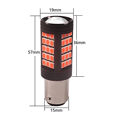 Generic - 2Pcs LED 1157 BAY15D Car Parking Lights, Waterproof, 66-SMD, 12V