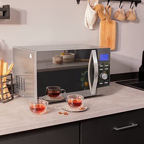 Cecotec - 1000W Microwave with Grill, 28L Capacity, Ready2Clean Coating