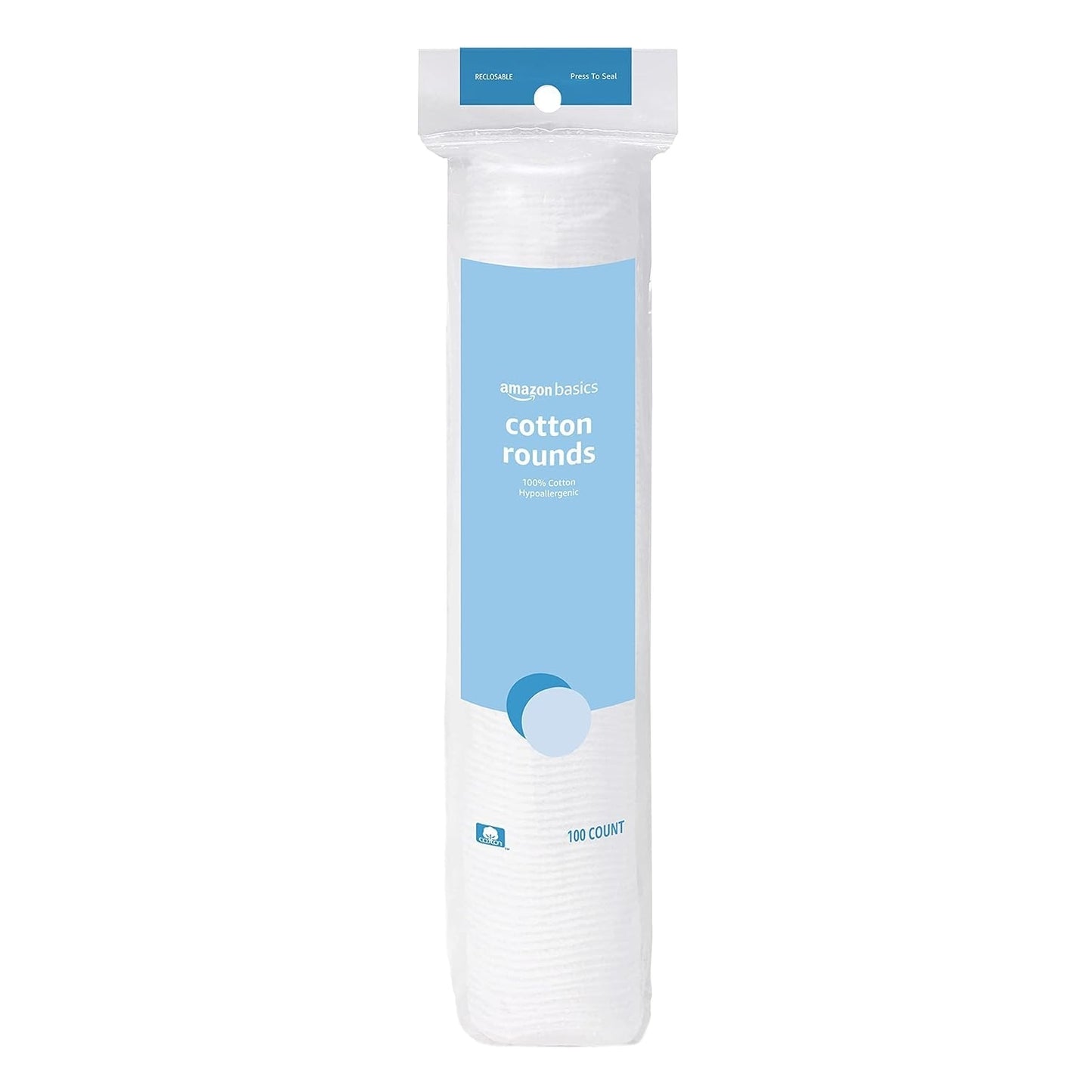 Amazon Basics Hypoallergenic 100% Cotton Rounds, 100 Count - Medaid International
