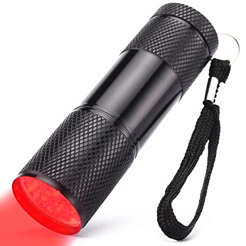 Dorekin - 9 LED Waterproof Flashlight with Red Light for Astronomy & Camping