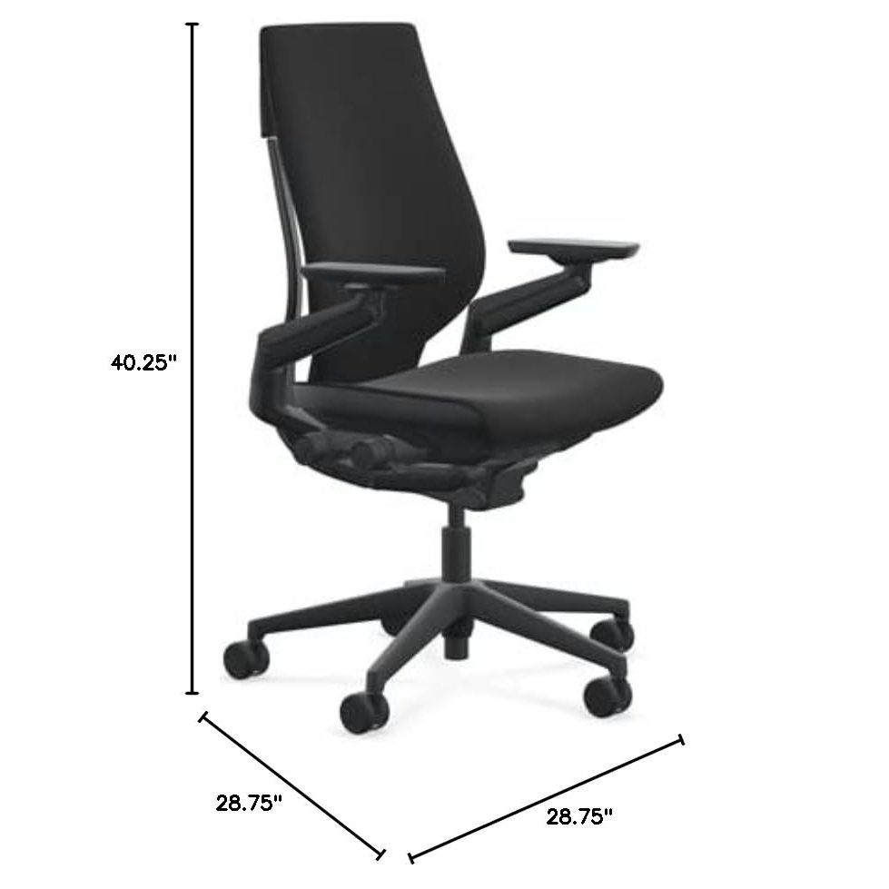 Steelcase Gesture Wrapped Back Hard Casters - Onyx - Medaid International