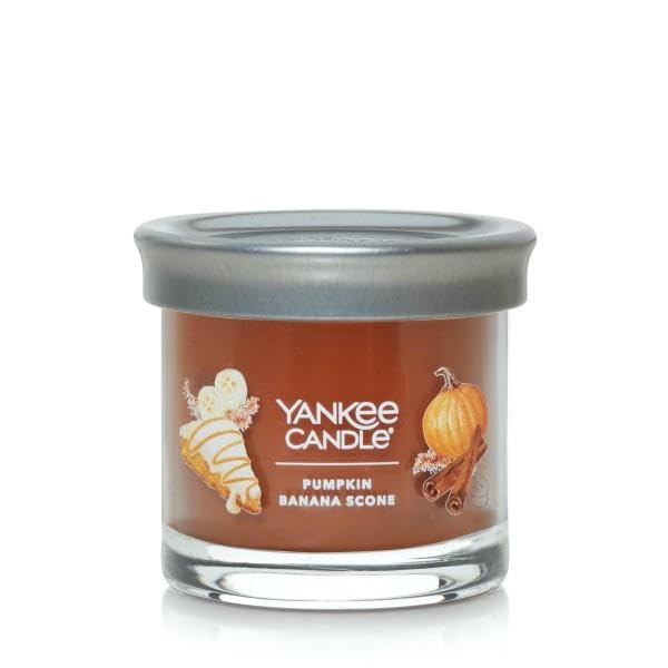 Yankee Candle Small Tumbler Scented Single Wick Jar Candle, Pumpkin Banana Scone, Over 20 Hours of Burn Time, 4.3 Ounce (Pack of 2) - Medaid International