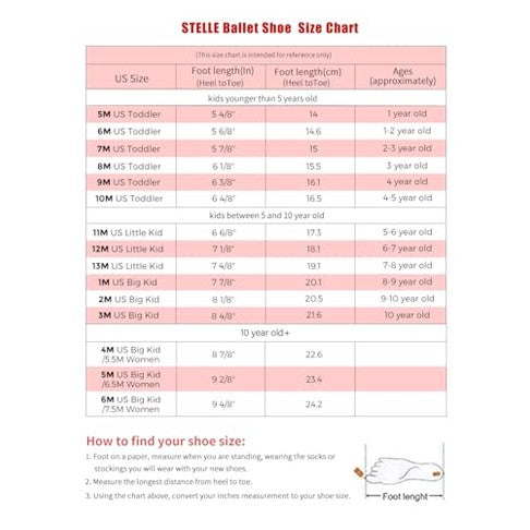 Stelle Ballet Shoes for Girls Toddler Ballet Slippers Soft Leather Boys Dance Shoes for Toddler/Little Kid/Big Kid|B07KBV688F
