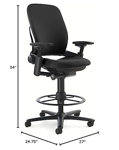 Steelcase Leap Fabric Stool, Black - Medaid International