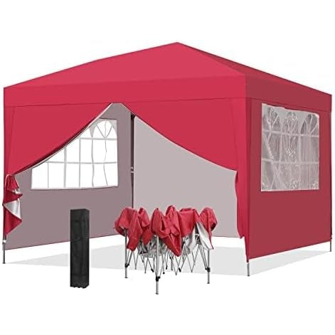 GDY 10x10ft Pop-up Paint Tent, Pink Canopy Tent, Instant Shelter Portable Outdoor Canopies with 4 Removable Side Walls.… - Medaid