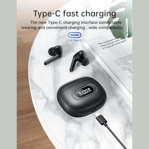 Generic - Wireless Earbuds with Bluetooth V5.3, Hi-Fi Sound, 22+H Playtime, LED Display