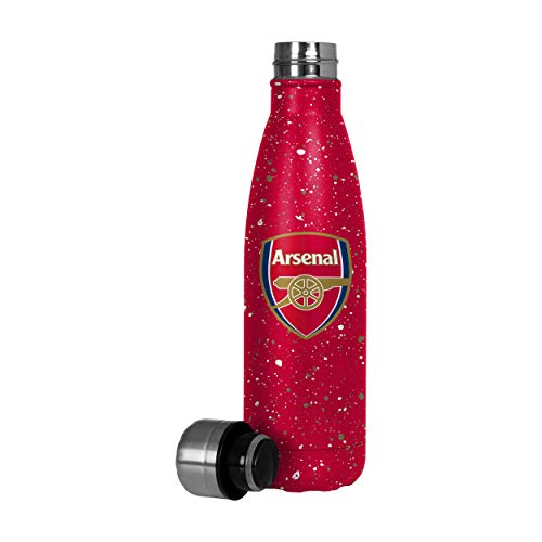 Foco - Arsenal FC Paint Splatter Insulated Water Bottle 500ml, Club Crest, Reusable Design, 20cm Height