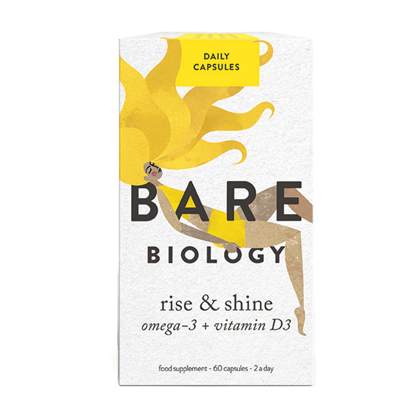 Bare Biology - Rise & Shine Omega-3 Plus Vitamin D3 60 capsules - Medaid International