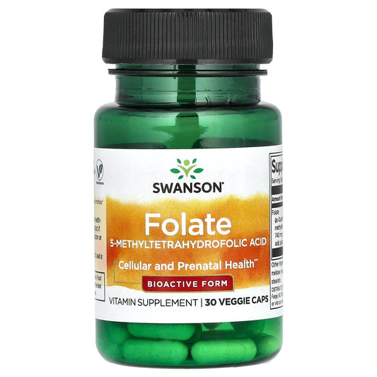 Swanson, Folate , 30 Veggie Caps - Medaid International