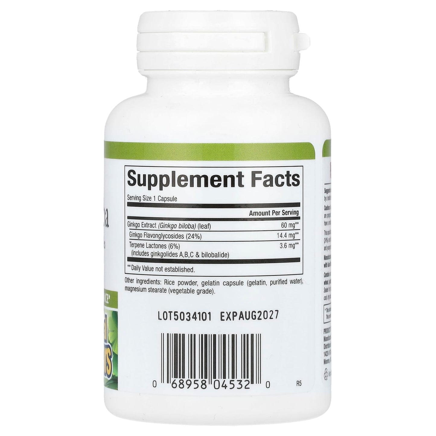 Natural Factors, Ginkgo Biloba, 60 Capsules - Medaid International