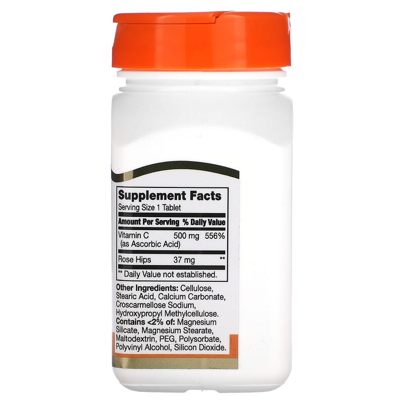 21st Century, Vitamin C with Rose Hips, 500 mg, 110 Tablets - Medaid International