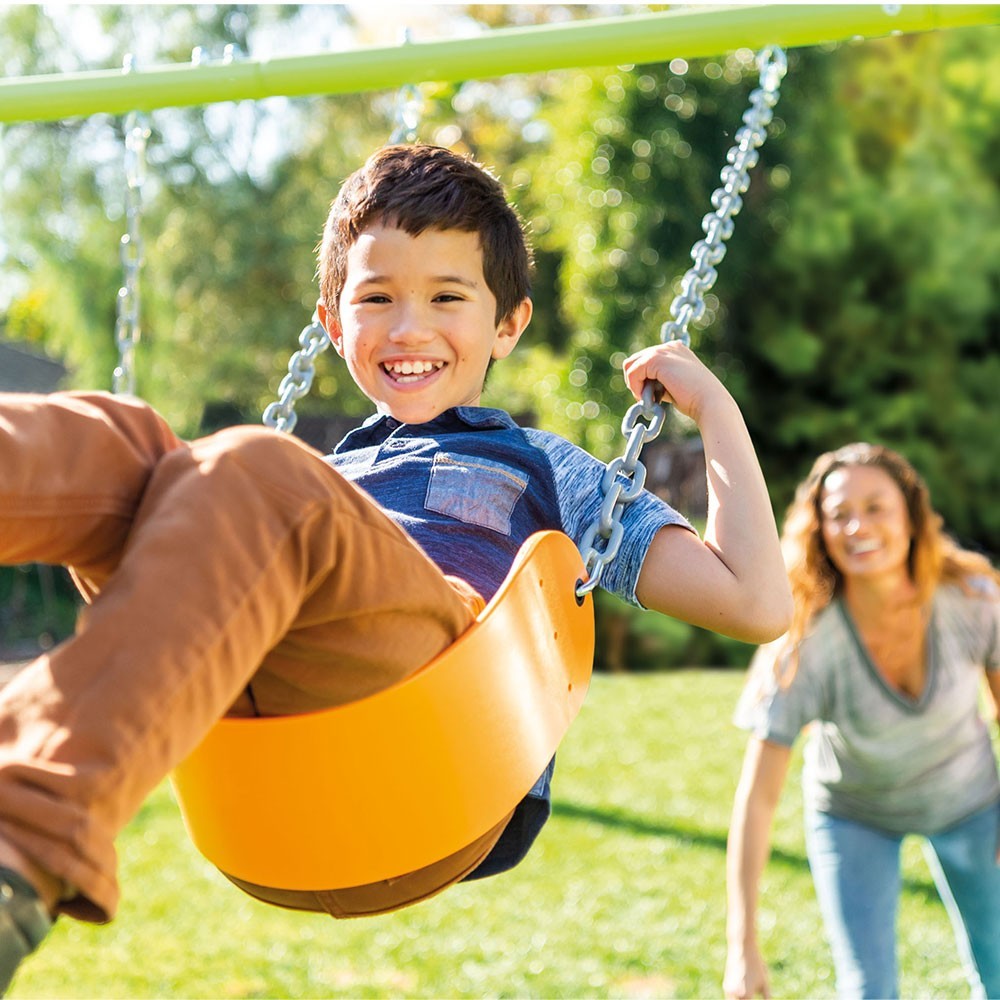 Colorful Swing Set With 3 Bird's Nest Pieces & 2 Swings - Medaid International