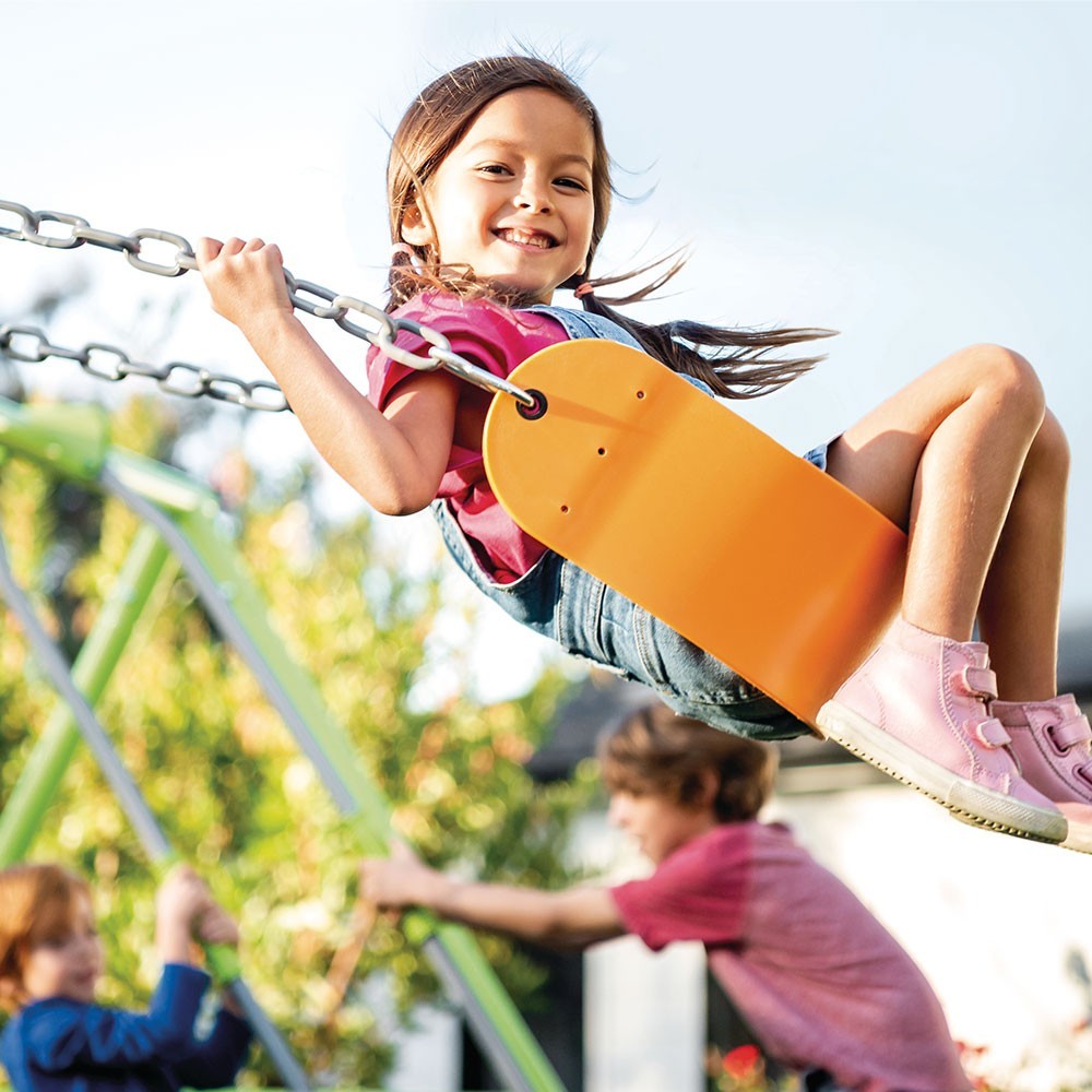 Colorful Swing Set With 3 Bird's Nest Pieces & 2 Swings - Medaid International