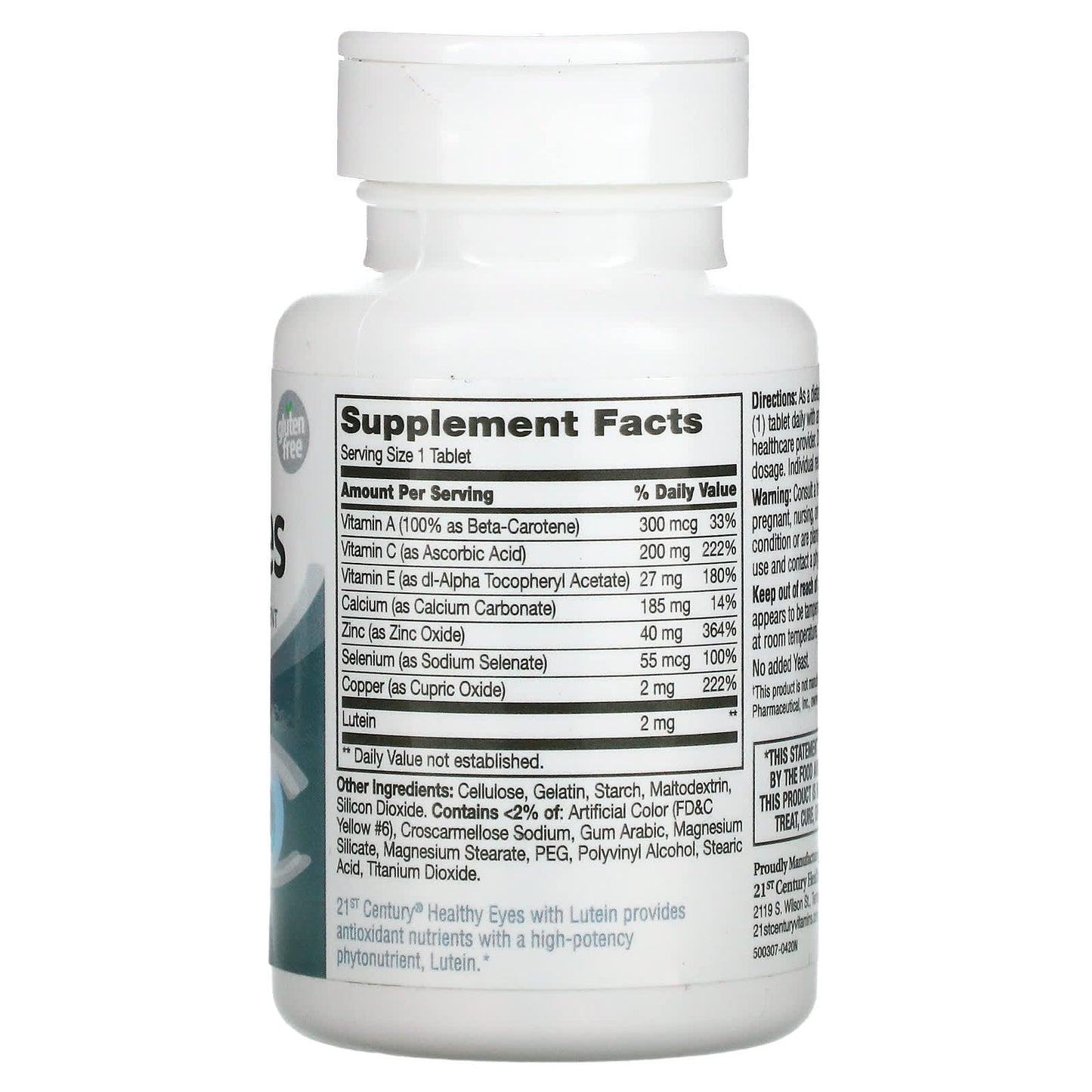 21st Century, Healthy Eyes, Lutein and Antioxidants, 60 Tablets - Medaid International