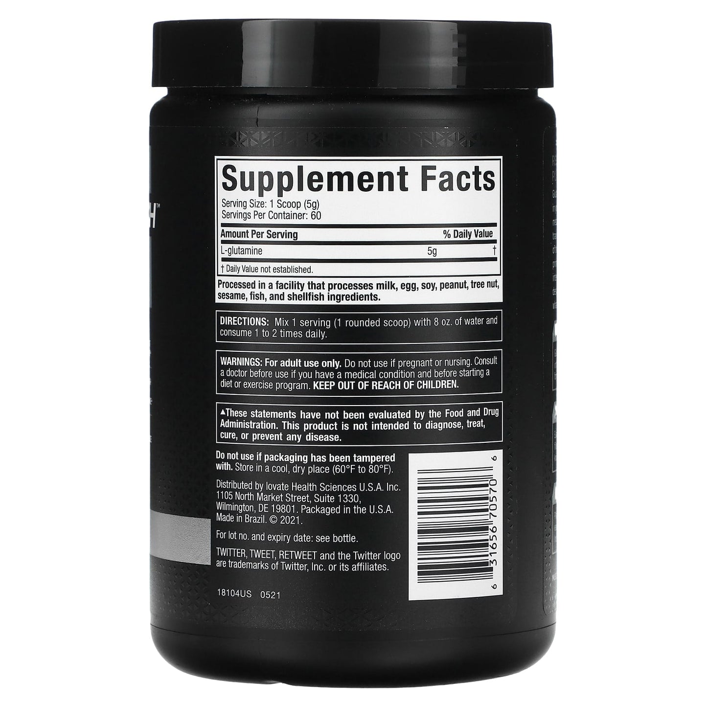 MuscleTech, Platinum 100% Glutamine, Unflavored, 300 g - Medaid International