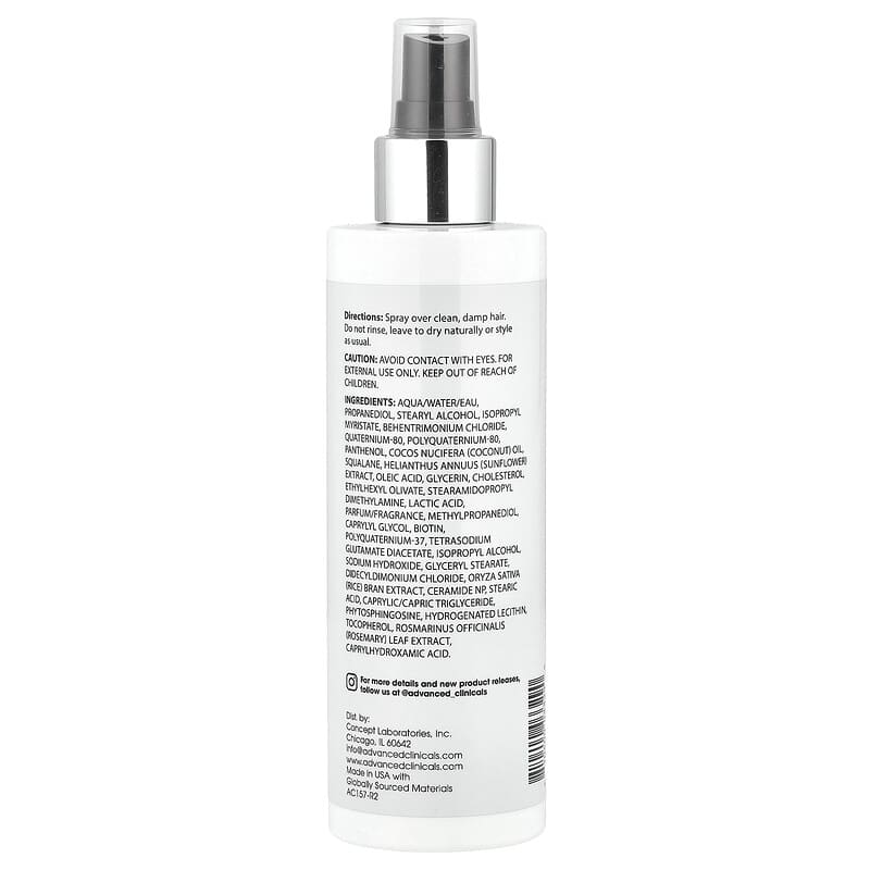 Advanced Clinicals, Biotin, Leave-In Conditioner 237 ml - Medaid International