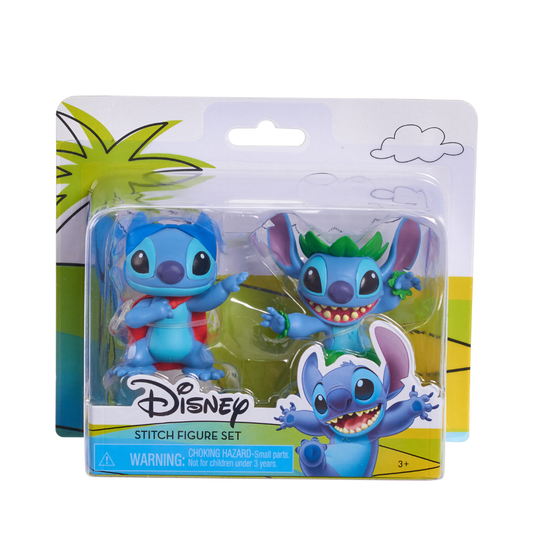 Disney Stitch Figure 2Pks   (Hula + Superhero) by Just Play (RANDOM) - Medaid International