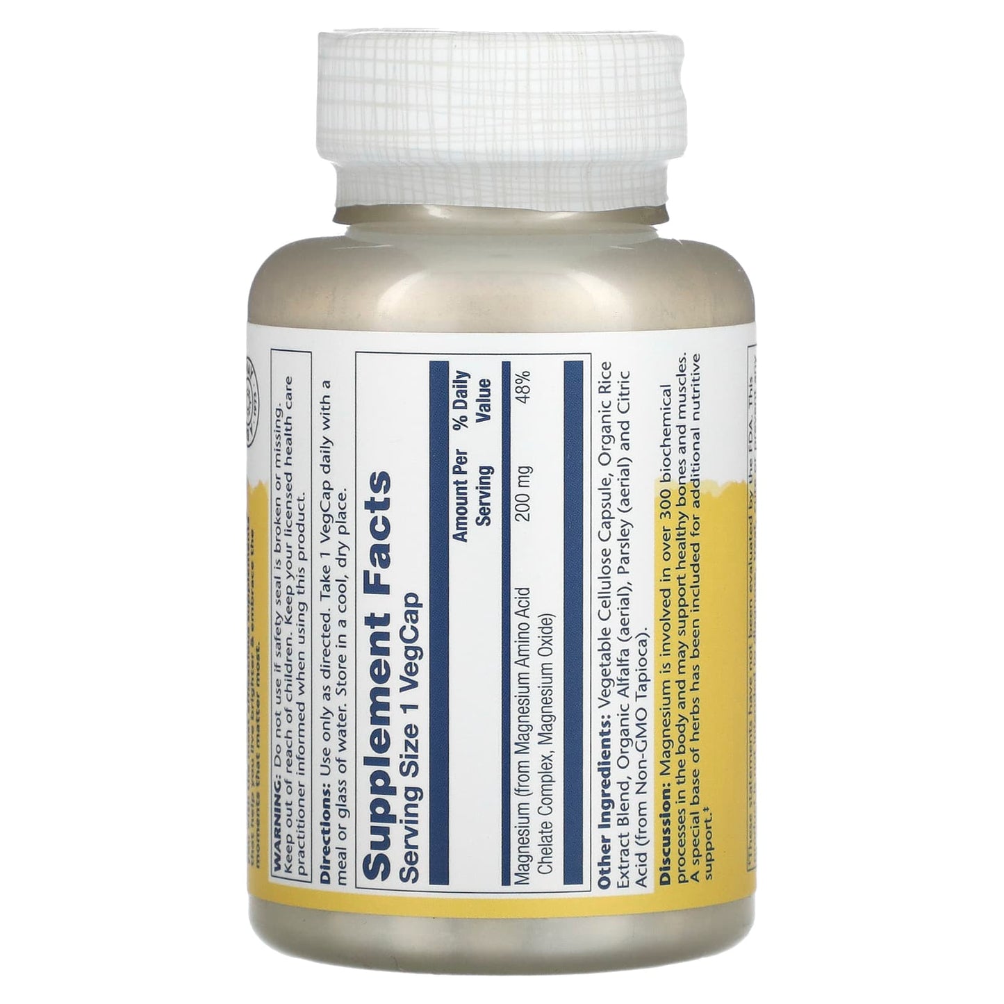 Solaray, Magnesium, 200 mg, 100 VegCaps - Medaid International