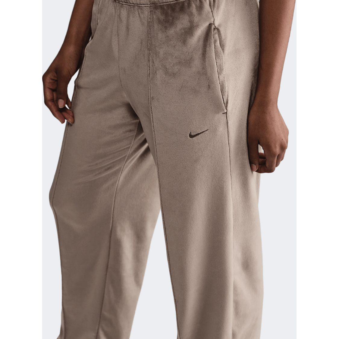 Nike Sportswear Chill Velour Mid Rise Women Lifestyle Pant Mink Brown - Medaid International