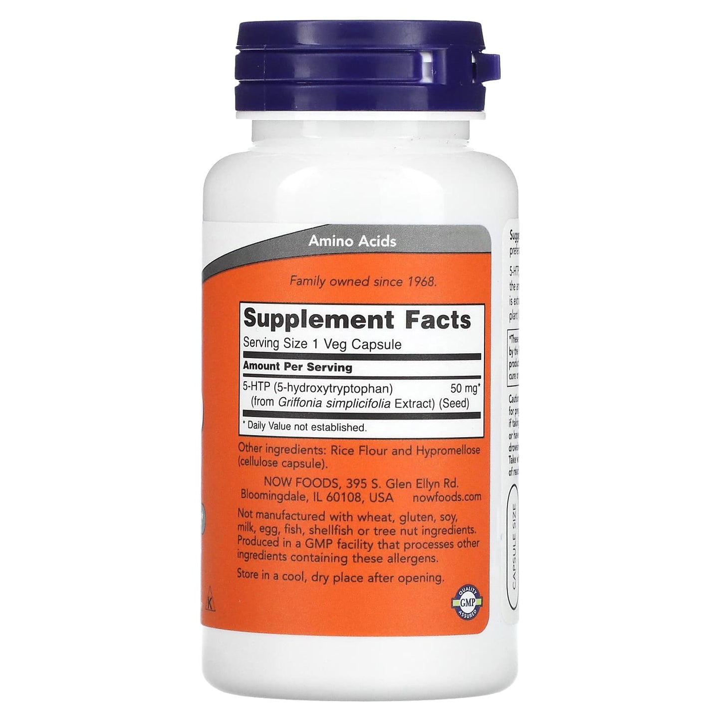 NOW Foods, 5-HTP, 50 mg, 90 Veg Capsules - Medaid International