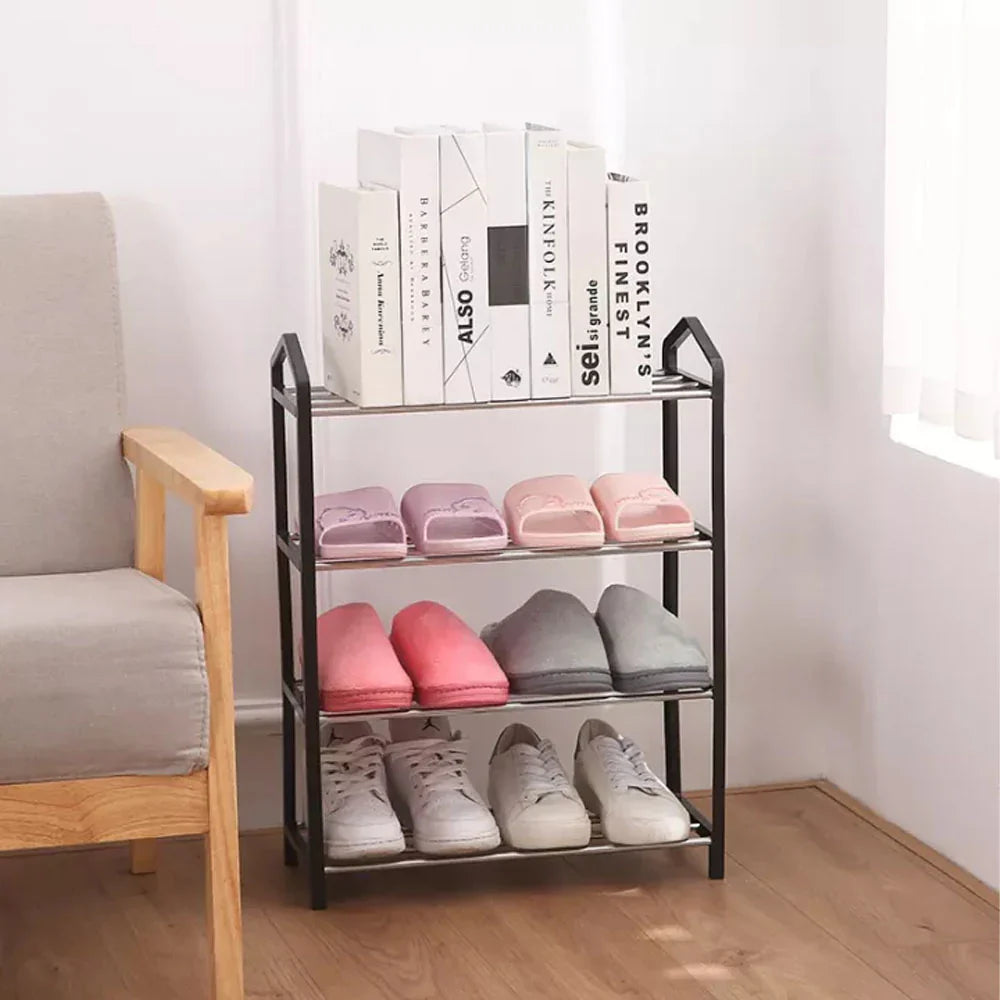 4 Layer Shoe Stand Stackable Shoe Rack Organizer Slipper Rack - Medaid International