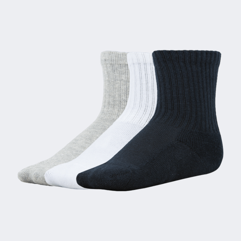 Top Ten Soft Kids Lifestyle Socks Black/White/Grey - Medaid International