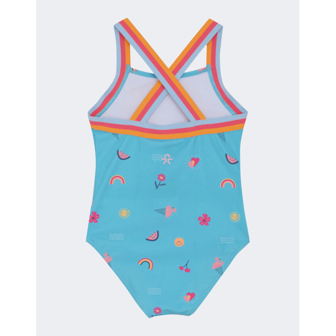Color Kids Swimsuit Girls Beach Monokini Blue - Medaid International