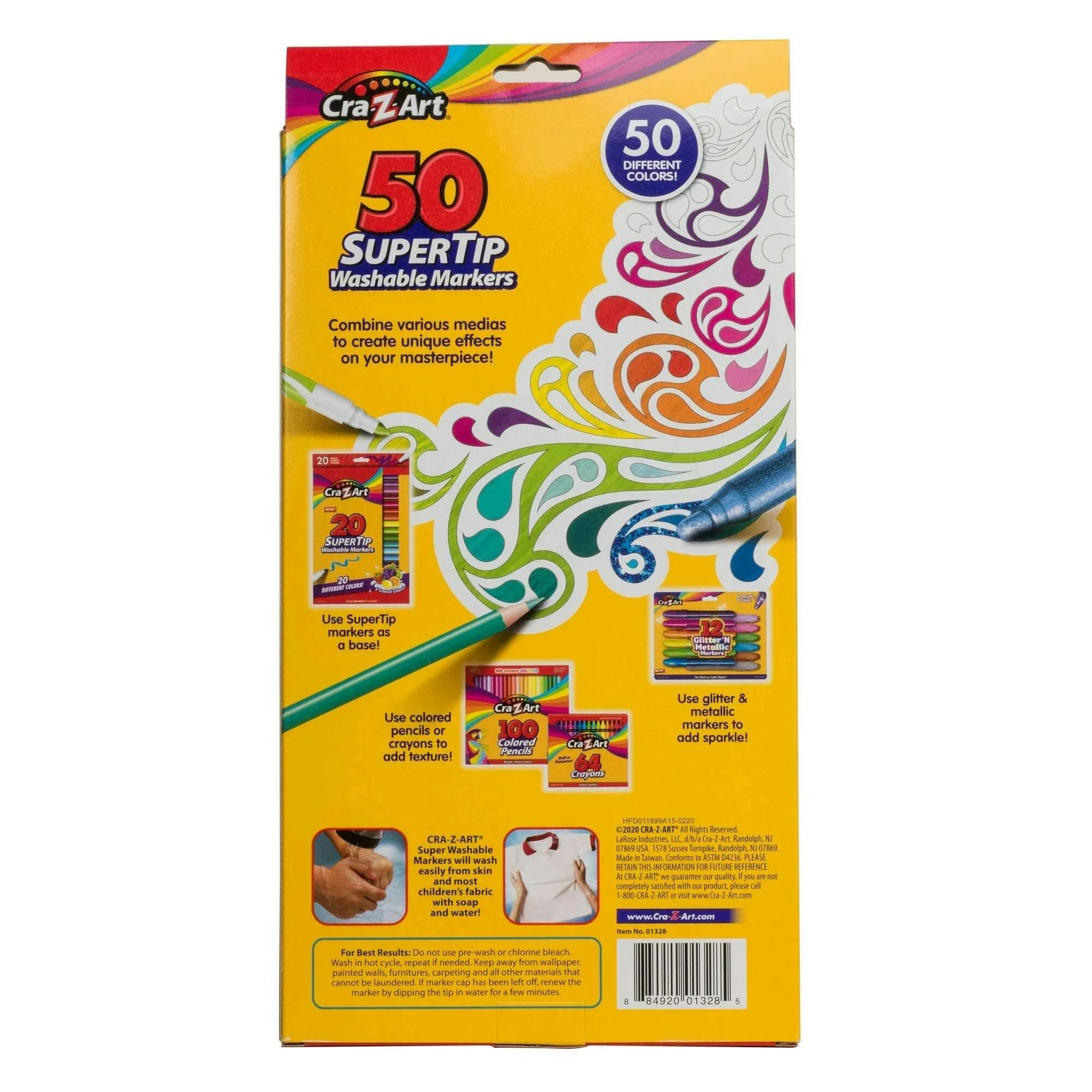 Super Tip Washable Markers, 50 Count - Medaid International